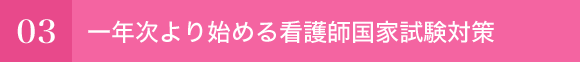 一年次より始める看護師国家試験対策